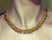 Oranžovo-černý ketlovaný náhrdelník