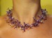 fialovo-černý šitý náhrdelník
